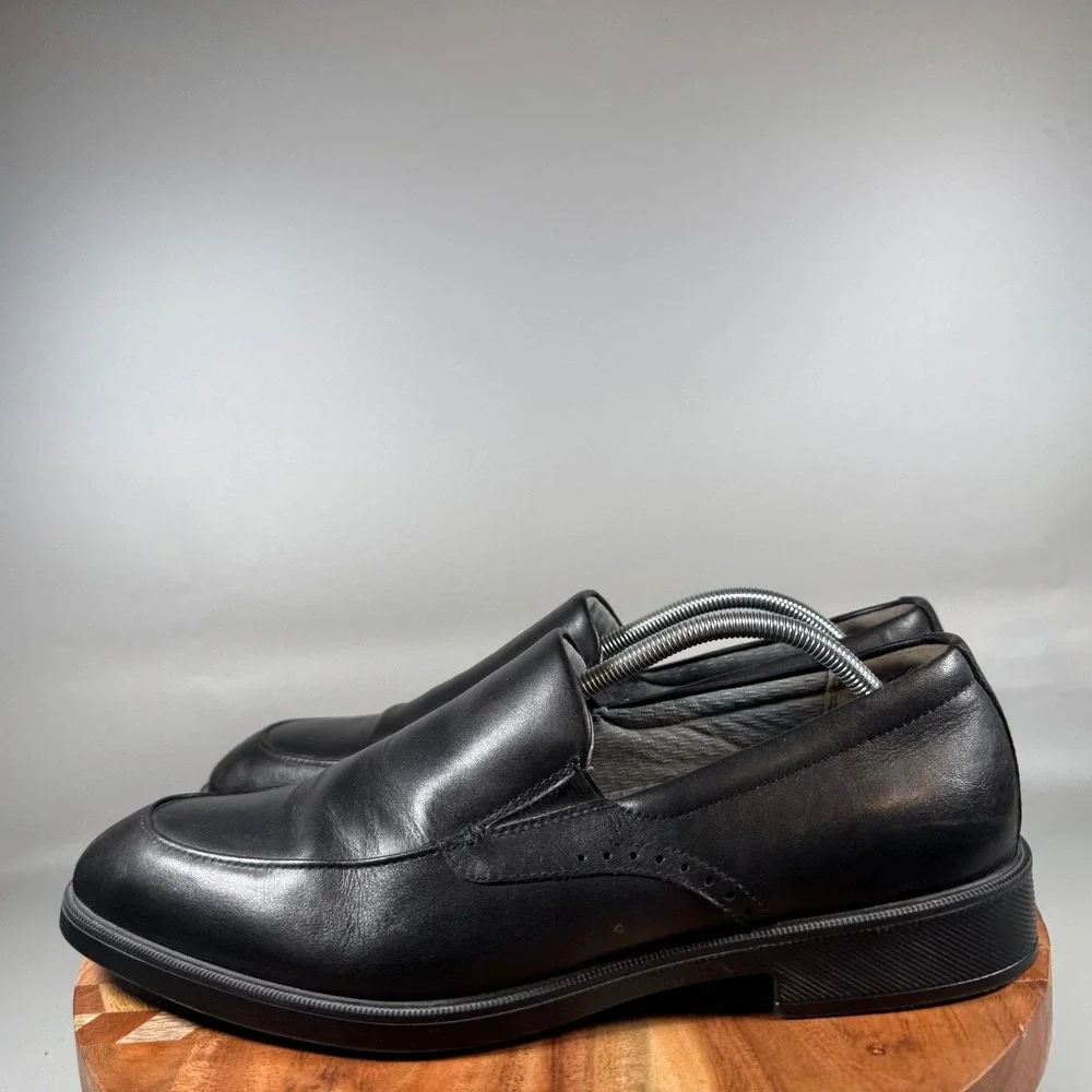 Johnston & Murphy Mens 12M XC4 Waterproof Black Leather Slip On Loafers 15-3297